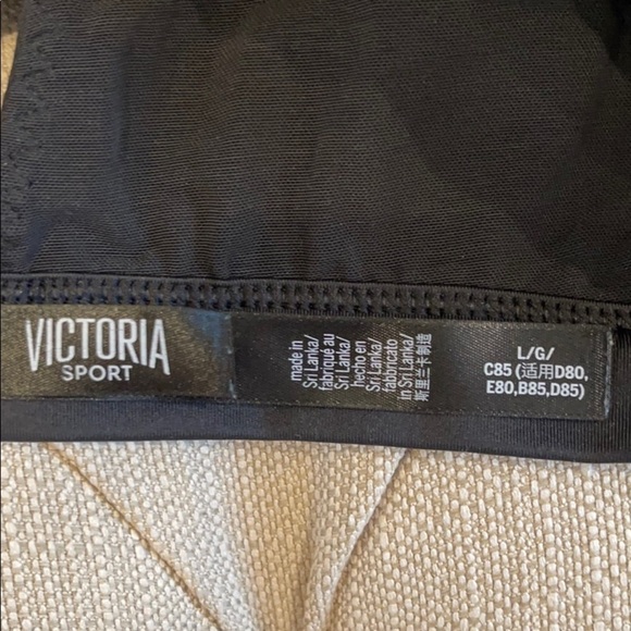 VICTORIA Sport Workout Top with Lace Back Sz L - Picture 5 of 6